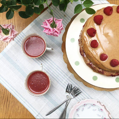 Vegan Sponge Cake with Dairy-Free Almond Butter Frosting